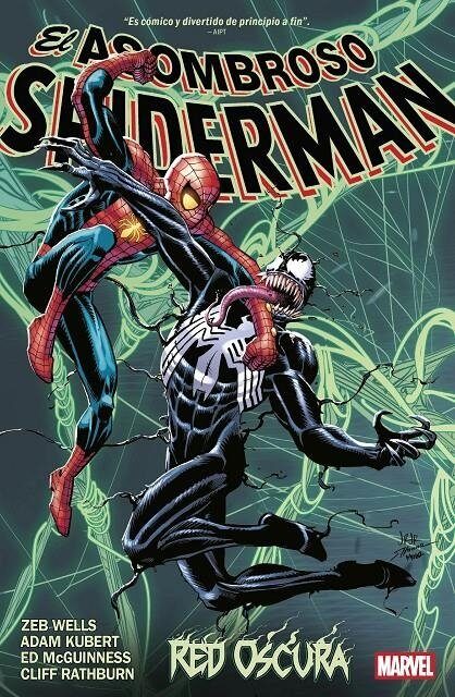 Spiderman en la portada de El Asombroso Spiderman de Zeb Wells 04 Red Oscura